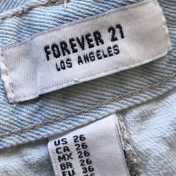 Forever 21 Light Blue Jean Mini Skirt Size 26 - Picture 7 of 11